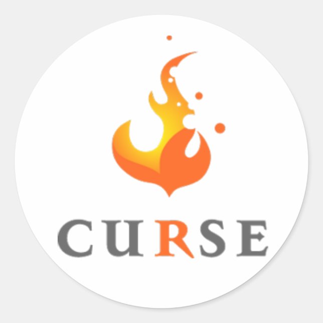 Adhesive Team Curse Classic Round Sticker (Front)