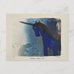 Adi Holzer Unicorn 1975 Postcard
