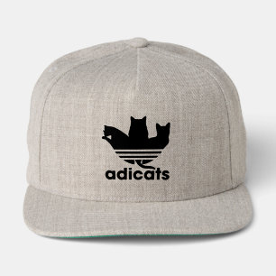 adicats funny running parody cat snap back hat
