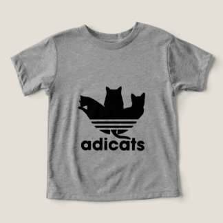 adicats funny running parody cat toddler t-shirt