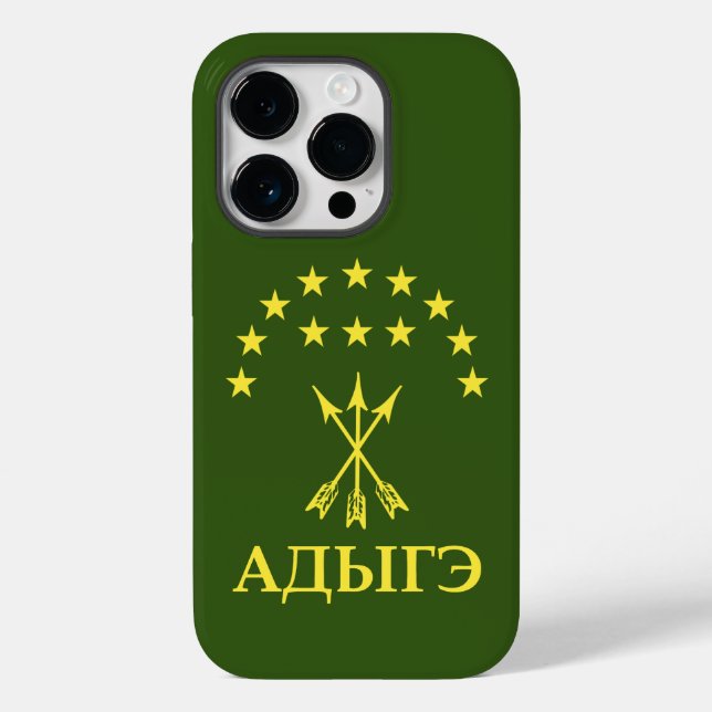 Adiga Flag Design For Circassian Cherkess - Adiga Case-Mate iPhone Case (Back)