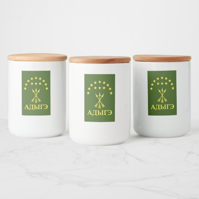 Adiga Flag Design For Circassian Cherkess - Adiga Food Label (Bottles)