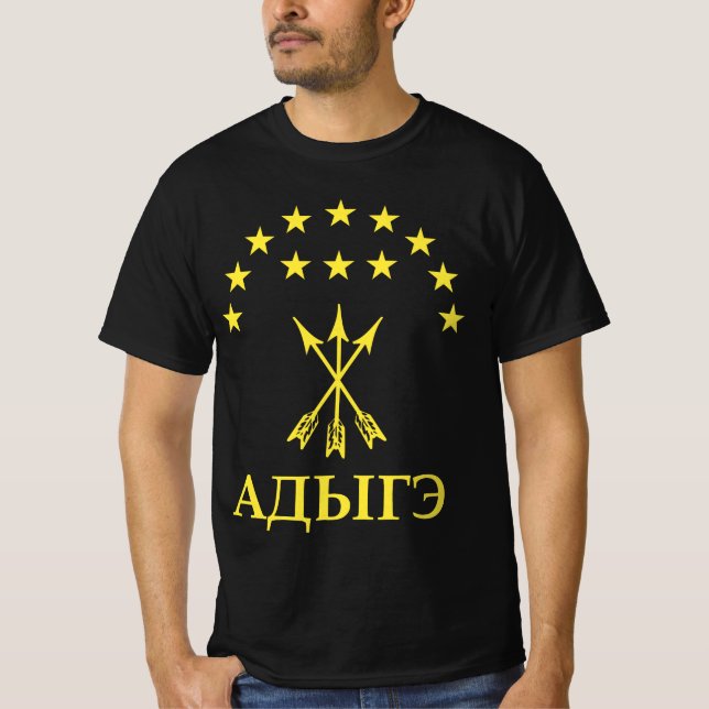 Adiga Flag Design For Circassian Perfect Adiga T-Shirt (Front)