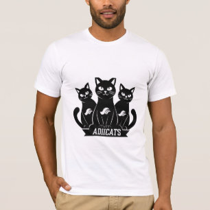 Adiicats Black Cat T-Shirt in 2024 3 Black Cat
