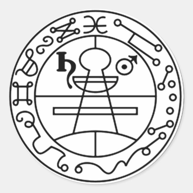 Adiivo Selo de Salomão Goétia Classic Round Sticker (Front)
