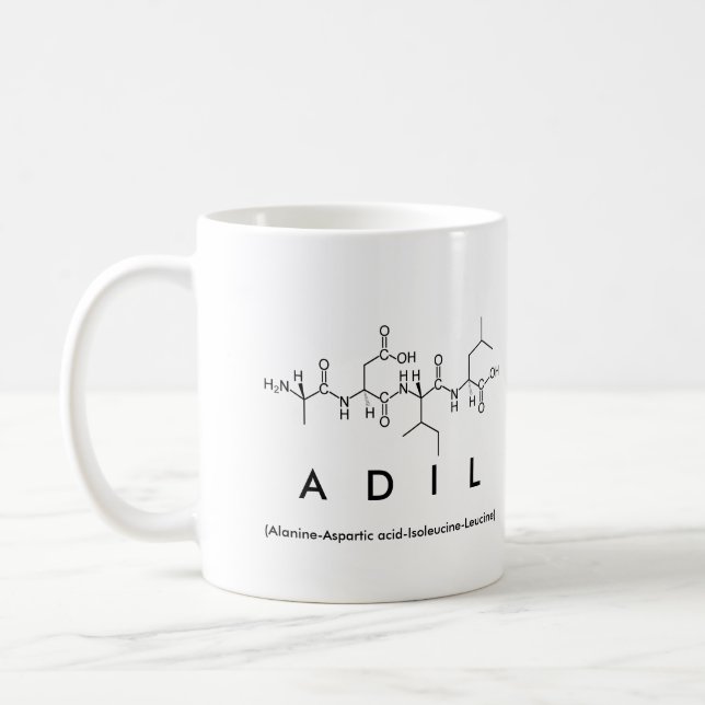 Adil peptide name mug (Left)