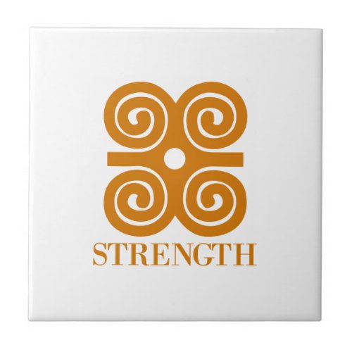 Adinka Strength Symbol Gift Idea Ceramic Tile