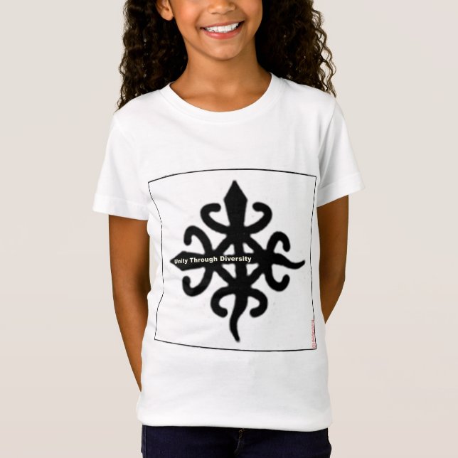 Adinkra African Symbol: Unity through Diversity T-Shirt (Front)