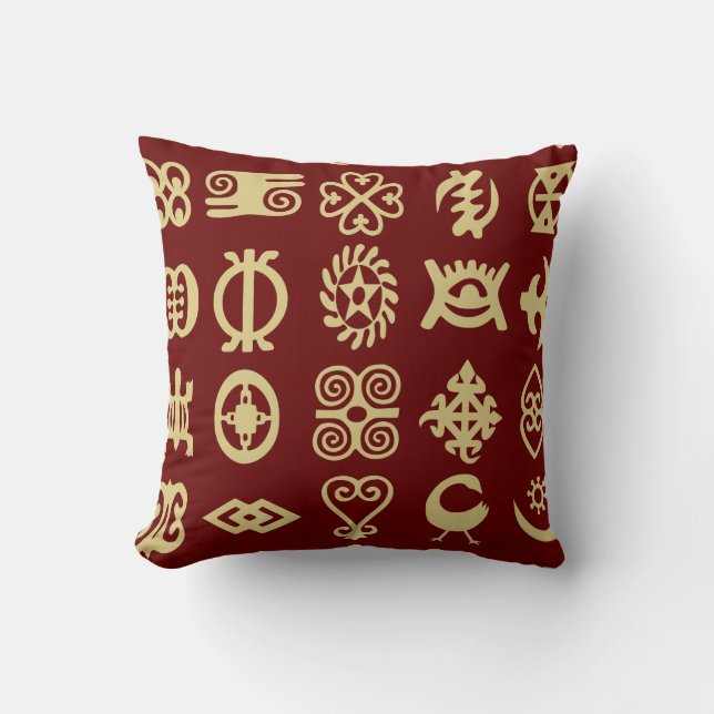 Adinkra , african symbols,Africa,wisdom Throw Pillow (Front)