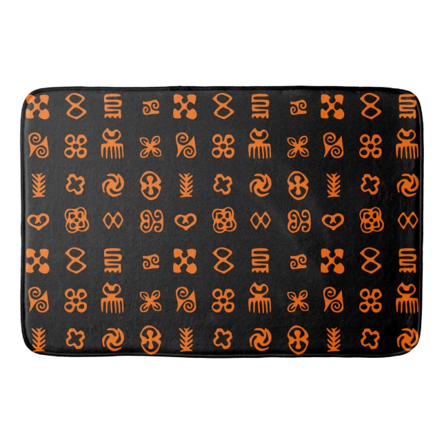 Adinkra African Symbols Bath Mat (Front)