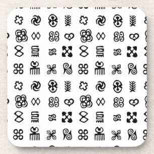 Adinkra African Symbols Beverage Coaster