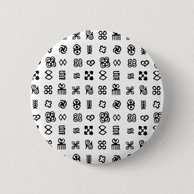 Adinkra African Symbols Button (Front)