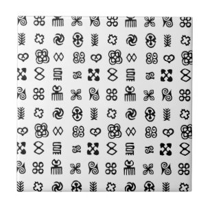 Adinkra African Symbols Ceramic Tile
