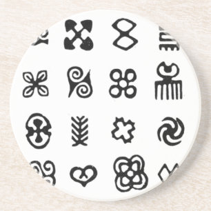 Adinkra African Symbols Coaster