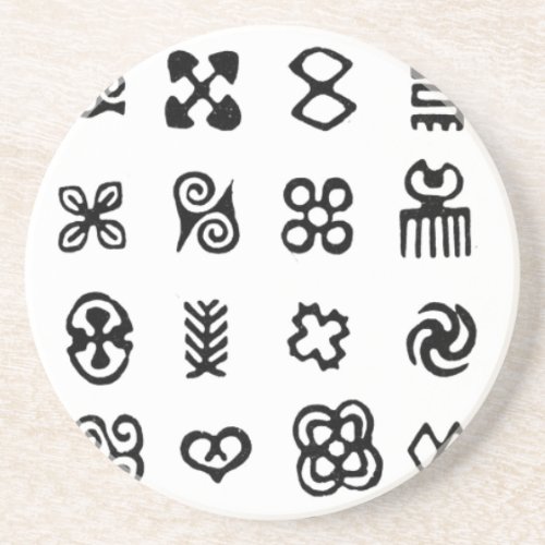 Adinkra African Symbols Coaster