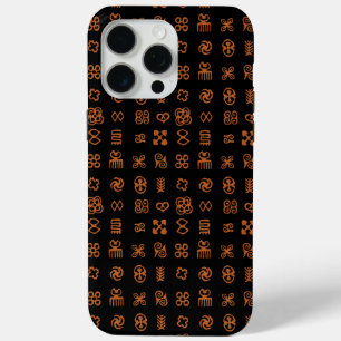 Adinkra African Symbols Ethnic Design iPhone 15 Pro Max Case