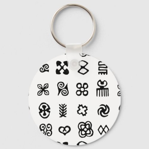Adinkra African Symbols Keychain