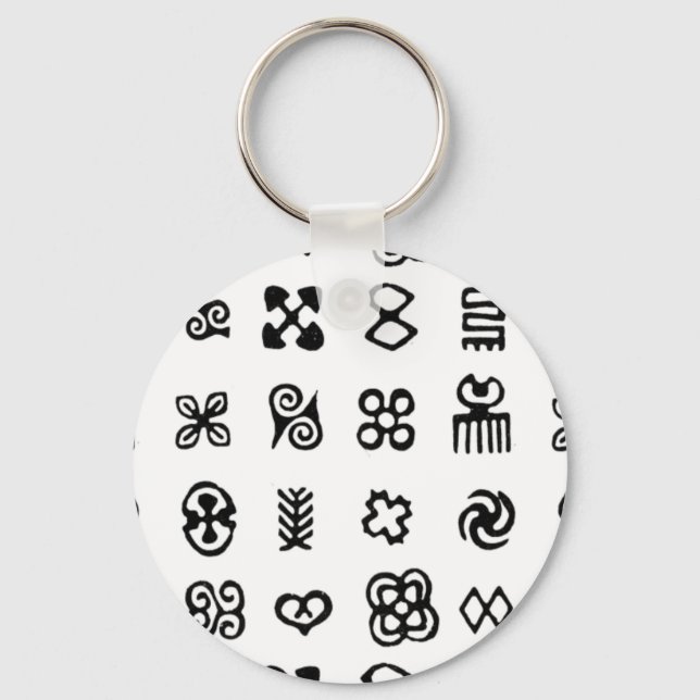 Adinkra African Symbols Keychain (Front)