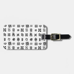 Adinkra African Symbols Luggage Tag