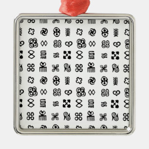 Adinkra African Symbols Metal Ornament