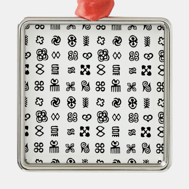 Adinkra African Symbols Metal Ornament (Front)