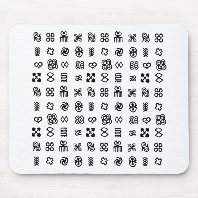 Adinkra African Symbols Mouse Pad (Front)