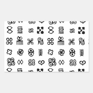 Adinkra African Symbols Rectangular Sticker