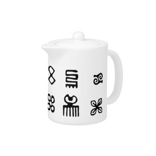 Adinkra African Symbols Teapot