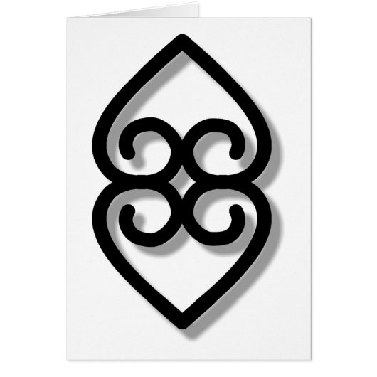 Adinkra - earth-BW Cards (Front)