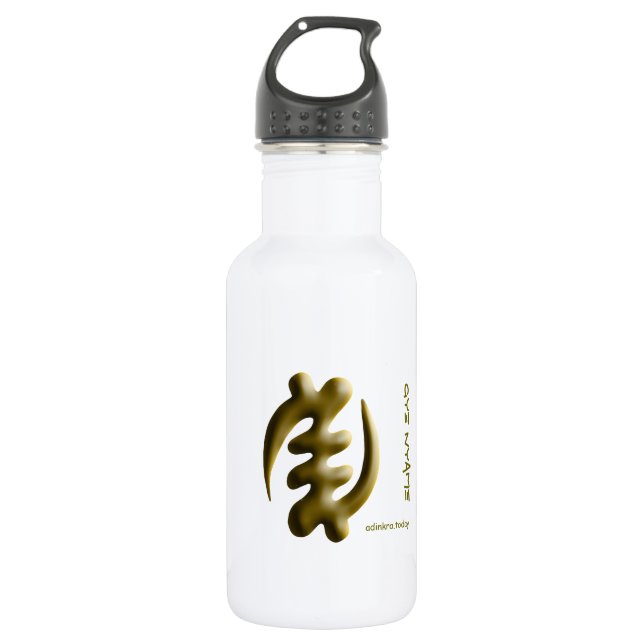 Adinkra - Gye Nyame Stainless Steel Water Bottle (Front)