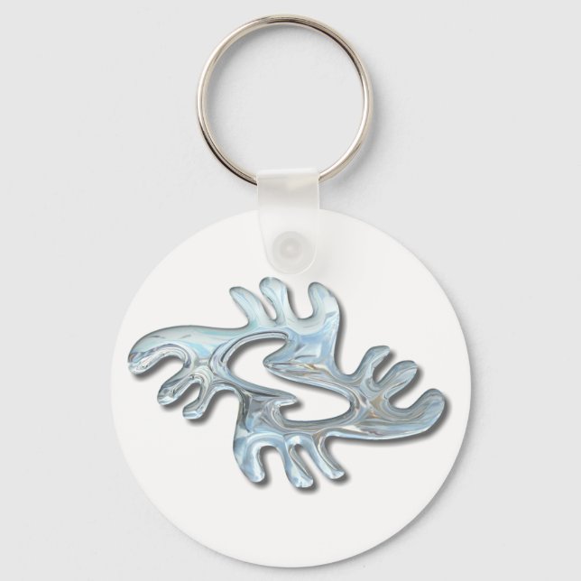 Adinkra-peace-glass Keychain (Front)