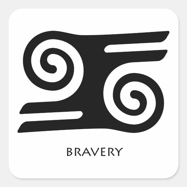 Adinkra Sticker – Kwatakye Atiko (Bravery & Valor) (Front)