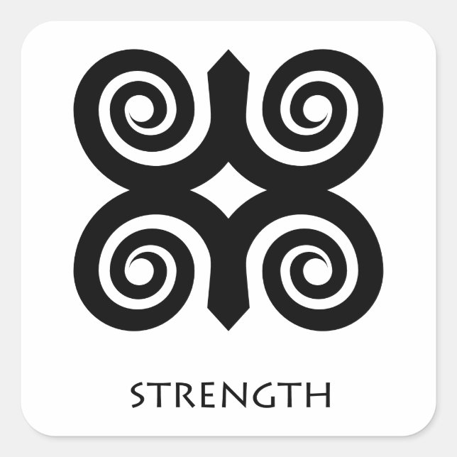 Adinkra Symbol Dwennimmen ( strength ) Sticker (Front)