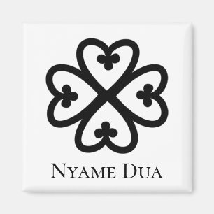 Adinkra Symbol NYAME DUA Power & Protection of God Magnet