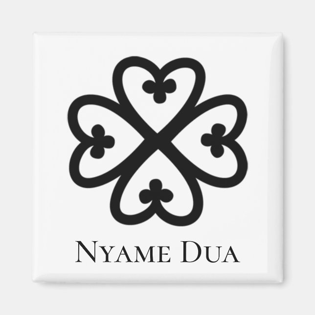 Adinkra Symbol NYAME DUA Power & Protection of God Magnet (Front)