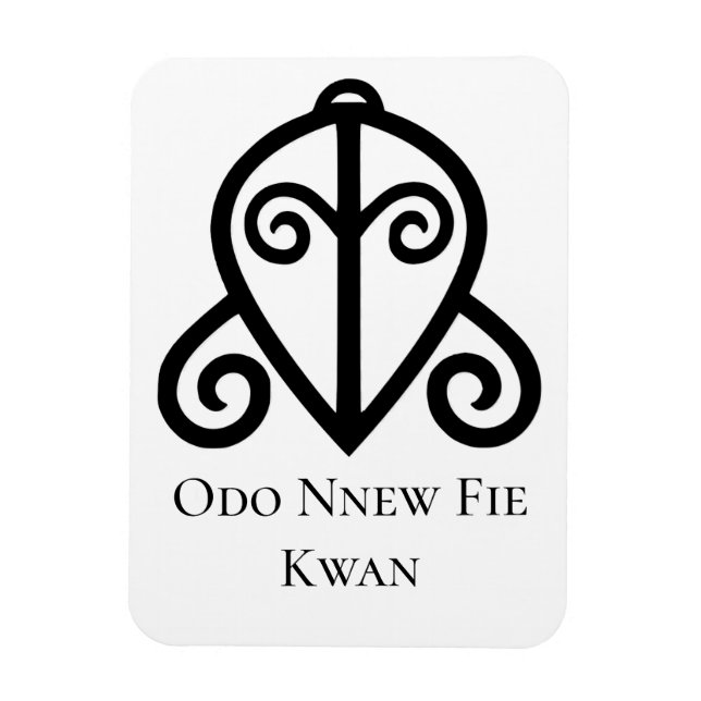 Adinkra Symbol ODO NNEW FIE KWAN Love... Magnet (Vertical)