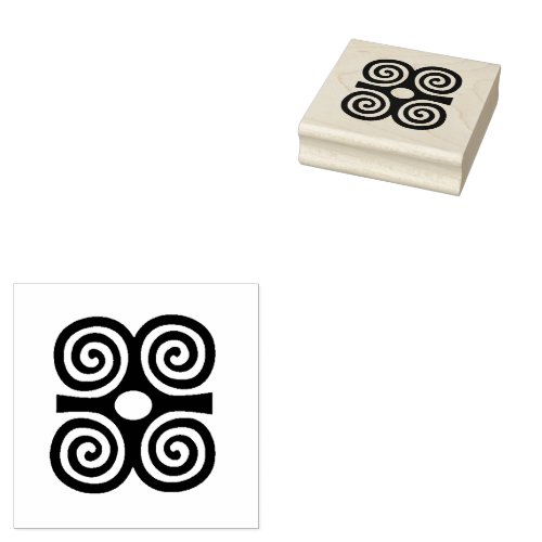 Adinkra Symbol Rubber Stamp _ Srength and Humility