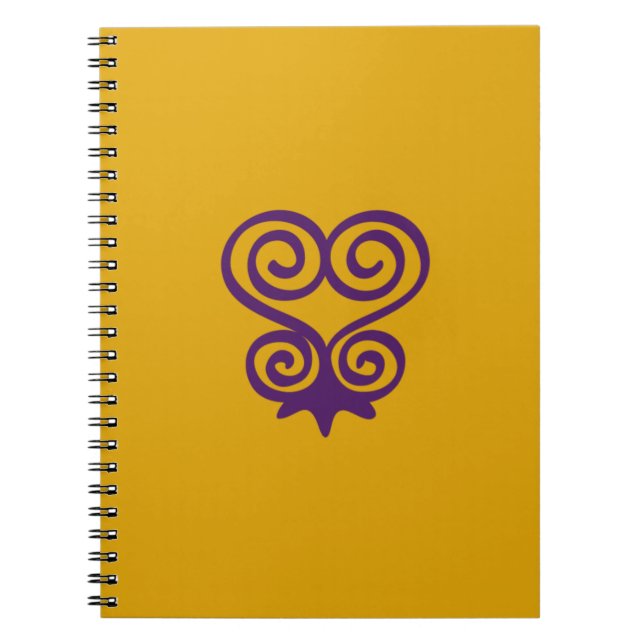 Adinkra Symbol (Sankofa) Spiral Lined Notebook (Front)