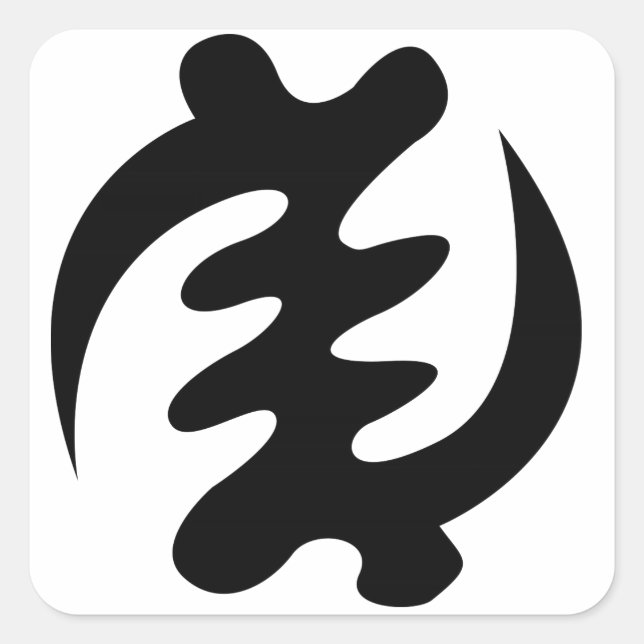 Adinkra symbol sticker sheet:'Gye Nyame' blk/wht (Front)