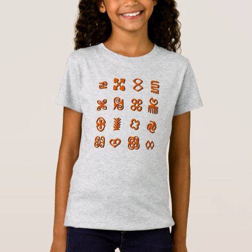 Adinkra Symbols From West Africa T_Shirt