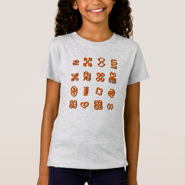 Adinkra Symbols From West Africa T-Shirt (Front)