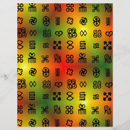 Adinkra Symbols With African Colors
