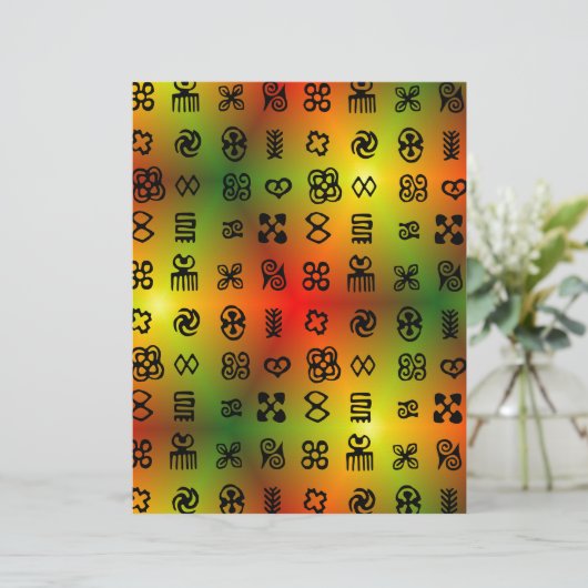 Adinkra Symbols With African Colors (Standing Front)