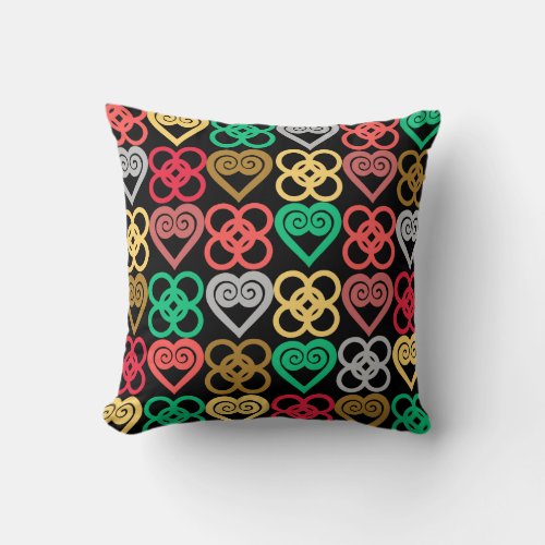 Adinkra tribal symbol pillow