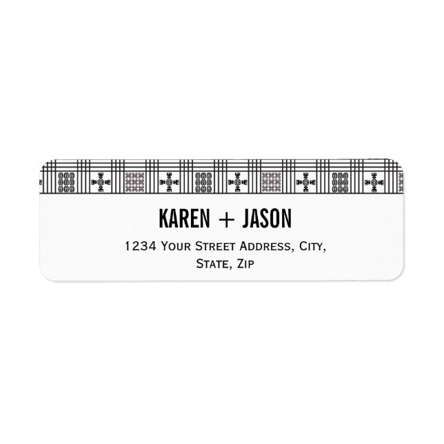 Adinkra West African textile Label (Front)