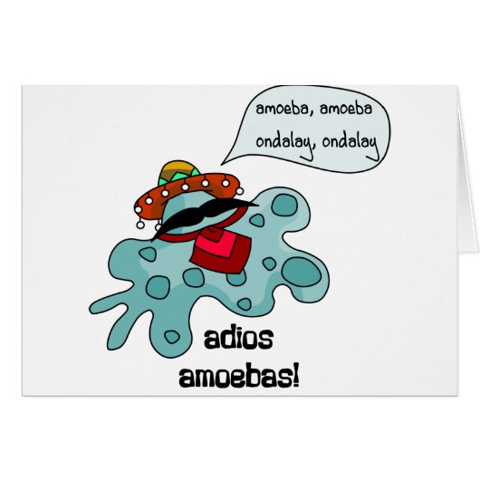 Adios Amoebas Cards (Front Horizontal)