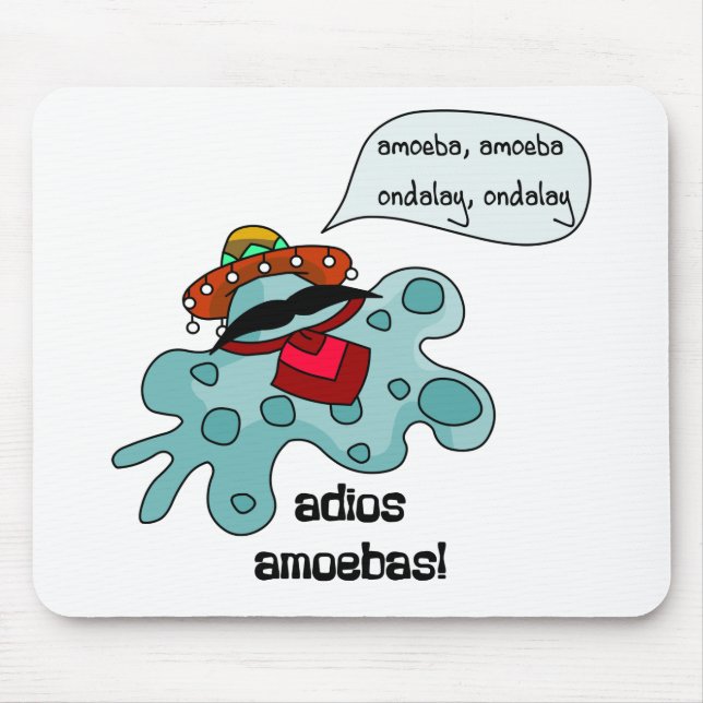 Adios Amoebas Mouse Pad (Front)