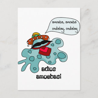 Adios Amoebas Postcard