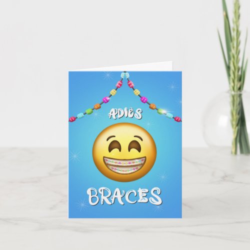 Adios Braces Happy Emoji Congratulations Card