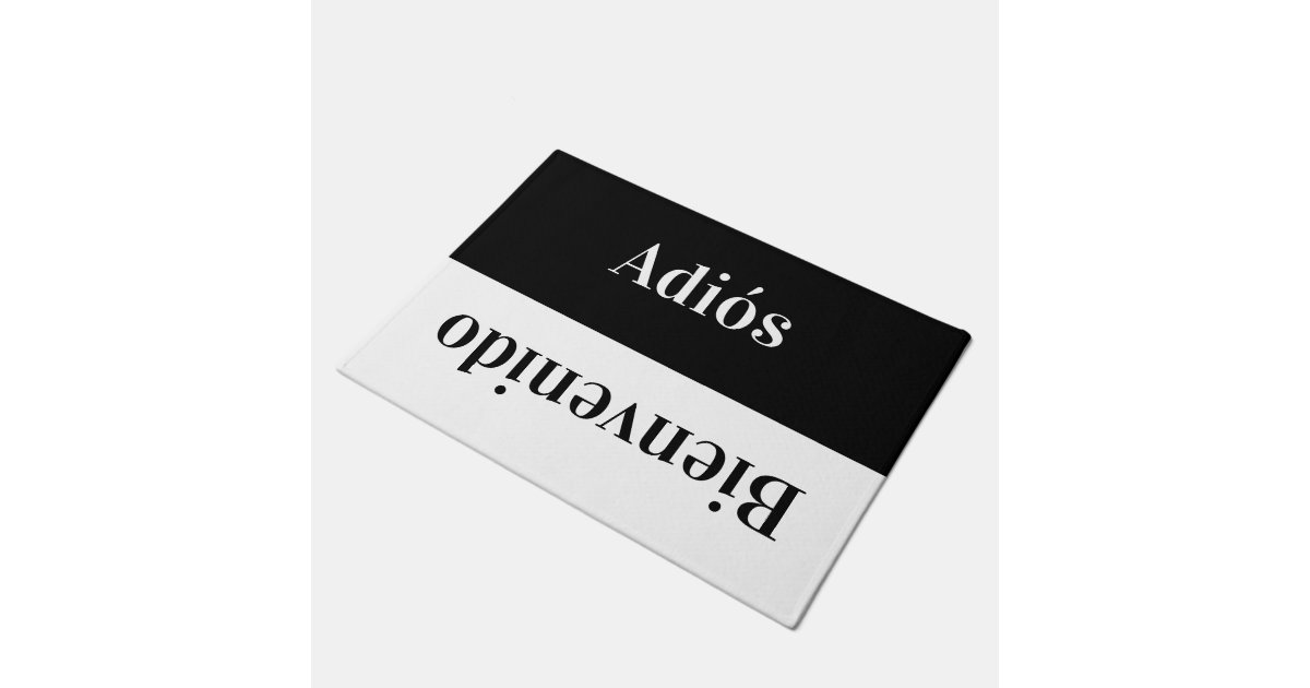 Adiós greetings in Spanish Doormat Zazzle
